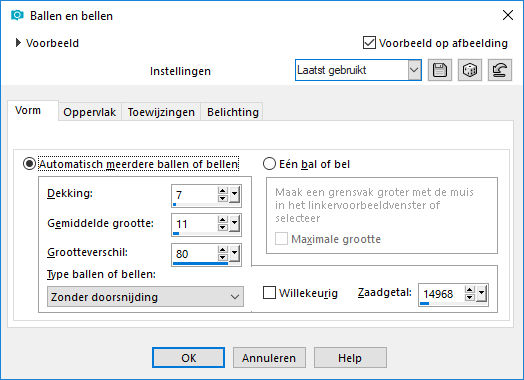les 18   Ballen en bellen
