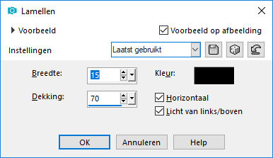 les 19 lamellen