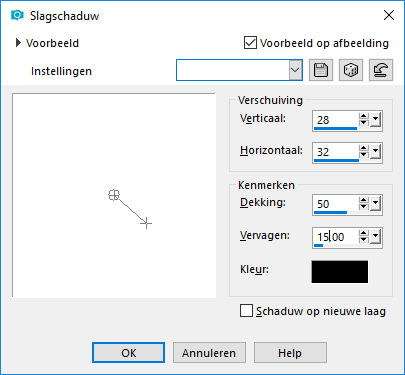 les 22 slagschaduw hond