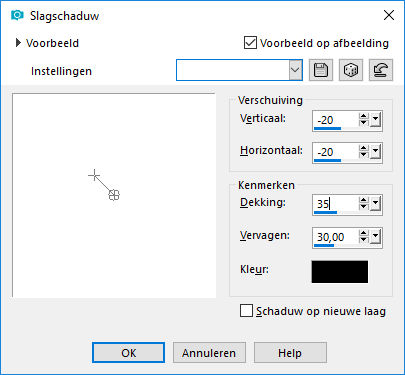 les 22 slagschaduw