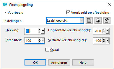 les 28 weerspiegeling