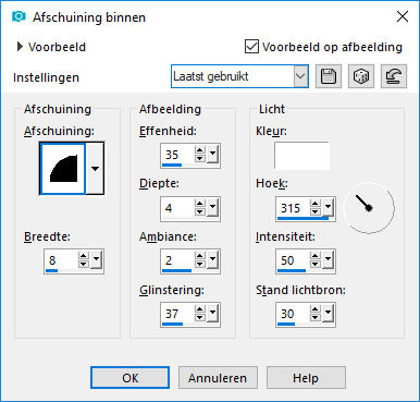 les 42   Afschuining binnen tekst