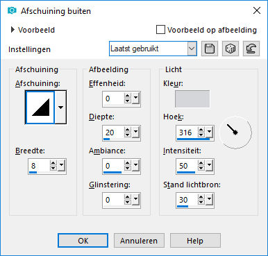 les 47 pnt 33 afschuining buiten