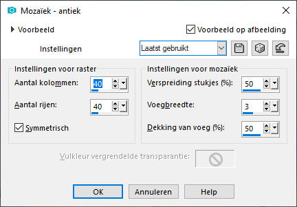 les  109 pnt 30 mozaiek antiek