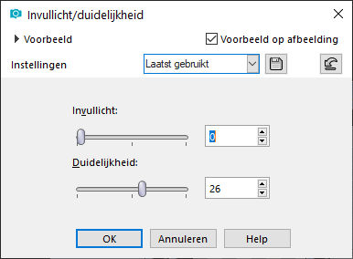 les 75 pnt 30 helderheid contrast invullicht muziek