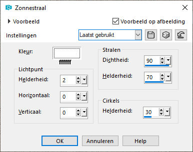 les 106 pnt 42 belichtingseffecten zonnestraal