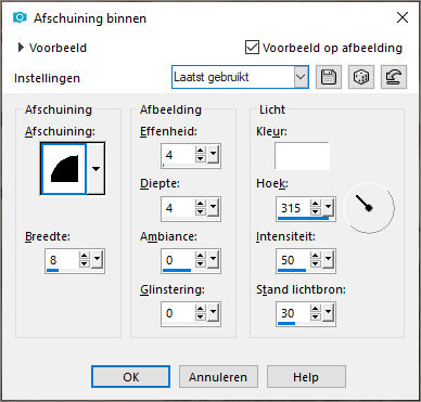 les 111 pnt 42 afschuining binnen