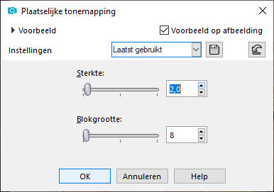 les 86 pnt 17 plaatselijke tonemapping meisje